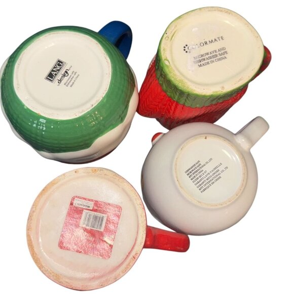 Set Of 4 Holiday-Themed Ceramic Mugs - Picture 2 of 2